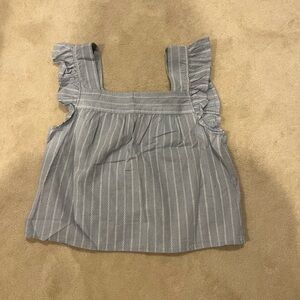 Madewell Blue Textured Blouse